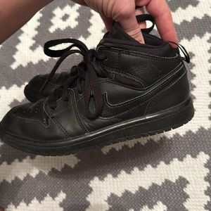 Black Nike Air Jordans size 1
